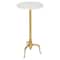 15" Gold Contemporary Marble Accent Table